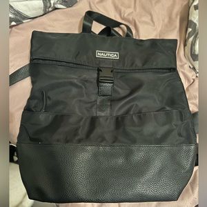 Nautica Foldover Black Backpack